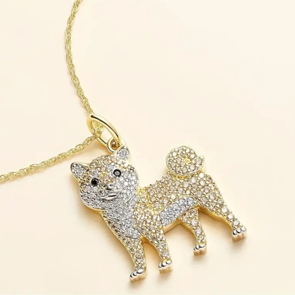 NEW! Cubic Zirconia Shiba Inu Keychain/Bag 👜🎒 Charm & Jewelry Pendant ~ 🎁🐾🐕 - Picture 4 of 15